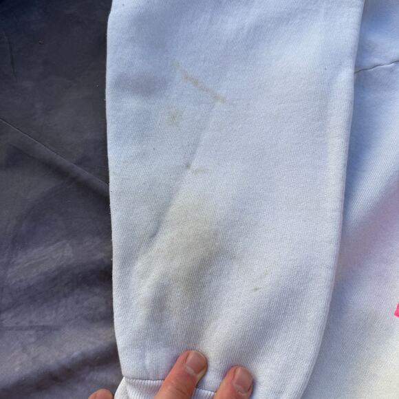 Vintage 80's Washington D.C. White Pink Split Crewneck Pullover Sweatshirt Sz XL - Picture 7 of 8